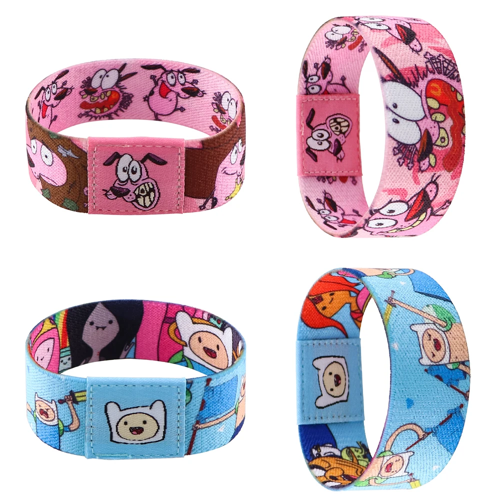 

Cartoon Bracelet Cute Bangle Double Sided Design Stretch Wristband Women Men Elastic Sport Wristband Accessories Gifts for Fans
