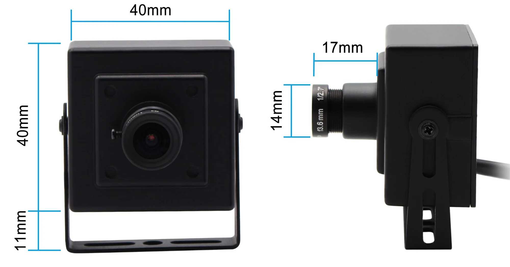 Фото Промышленная USB-камера 1.3MP 960P AR0130 с миниатюрным металлическим корпусом, чувствительностью 0.01 люкс при слабом освещении, для банкоматов, киосков, роботов, медицинского оборудования №3
