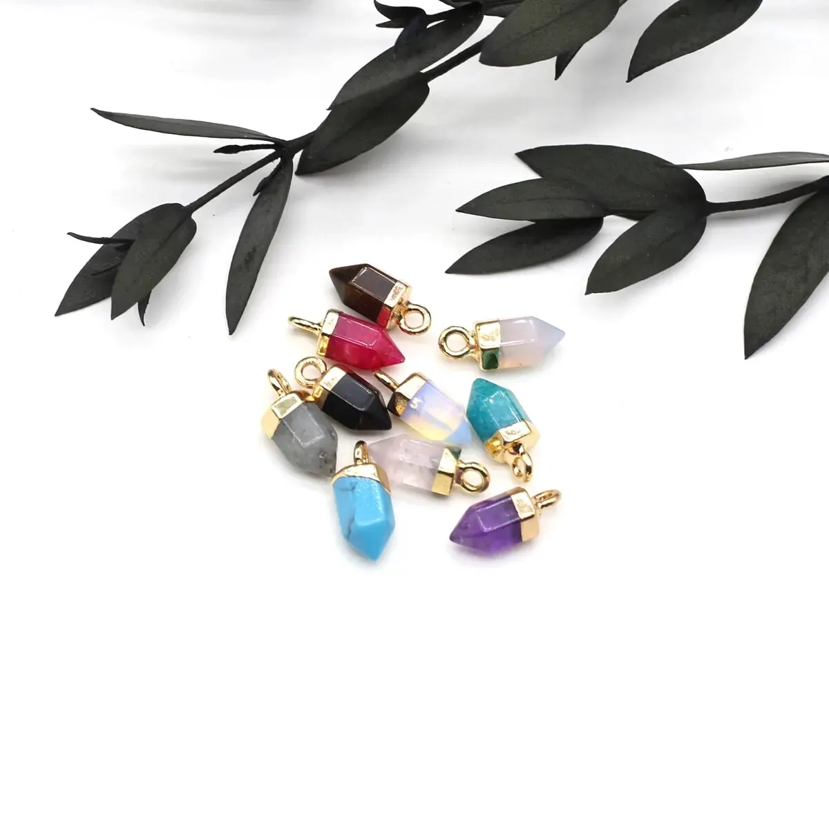 5x12 мм 5 шт./упаковка шестиугольная Золотая цветная шапочка подвеска в виде