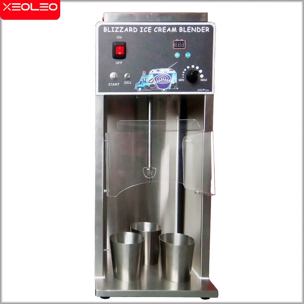 

XEOLEO Blizzard Ice Cream Mixer Machine 750W Frozen Yogurt Mixer Flurry Ice Cream Blender Milk Shaking Machine Timing 8000RPM