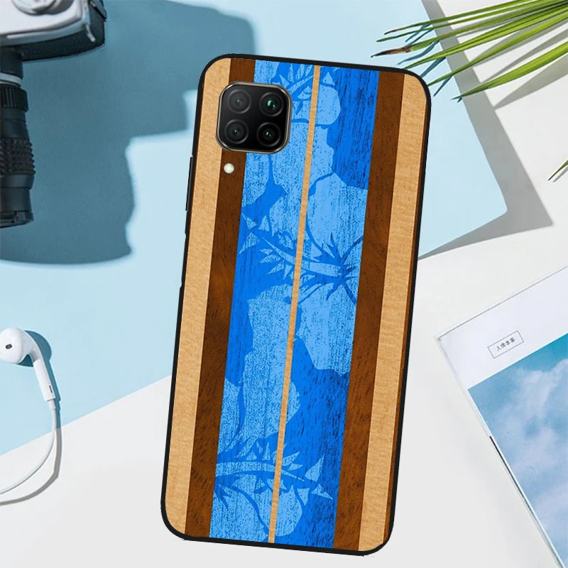 Фото Чехол для Huawei Nova 12i 11i 8i 7i 12s Y73 Y70 Y90 Y60 Y72 Y61 Y91 9 10 SE P30 Pro P40 Lite с имитацией гавайской доски для серфинга из искусственного дерева №5