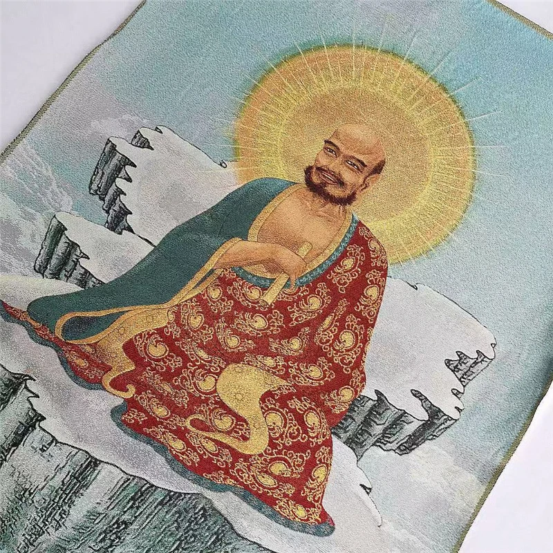Картина на ткани с вышивкой Тханка Bodhidharma Patriarch для украшения дома и офиса