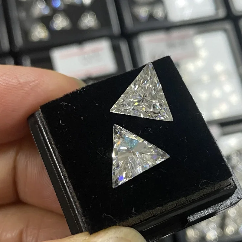 YanYao ювелирные изделия Новые Треугольные D VVSI Муассанит драгоценные камни