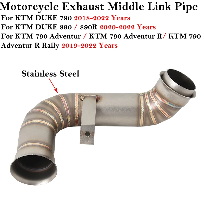

Для KTM DUKE 790 Duke 890 / 890R 18-22 KTM 790 Adventur R Ktm790 R Rally 19-22, модификация выхлопных газов мотоцикла, средний канал выхода трубы