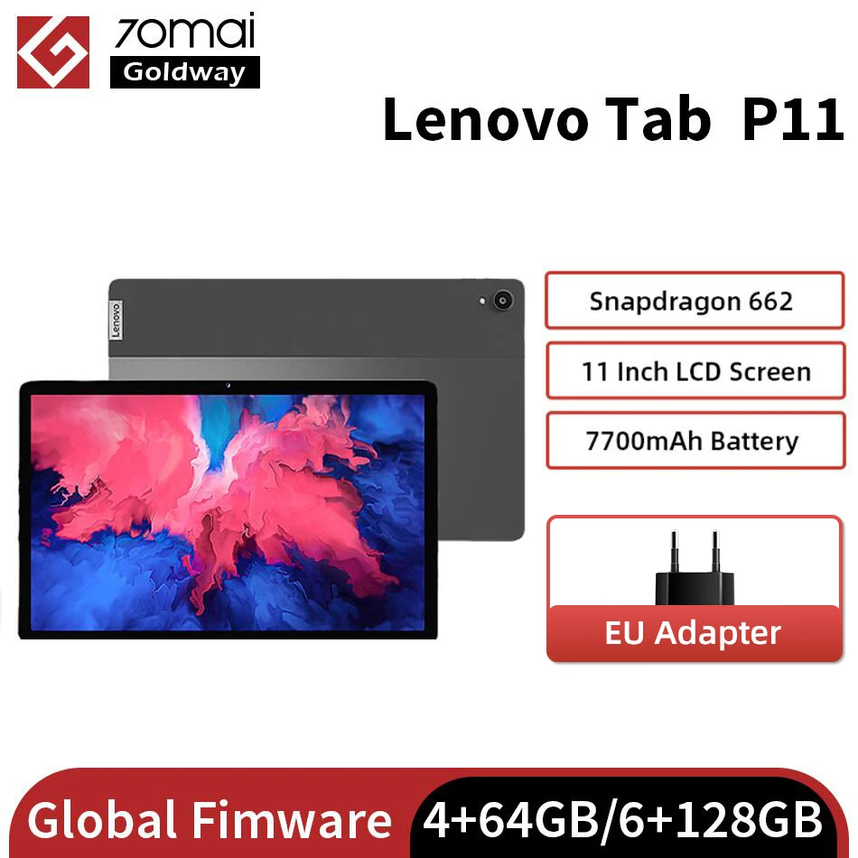 

Планшет Lenovo Tab P11 Xiaoxin Pad, глобальная прошивка, экран 11 дюймов, 2K, 64 ГБ 128 ГБ, Восьмиядерный процессор Snapdragon 662, 7700 мАч, Wi-Fi, Google Play