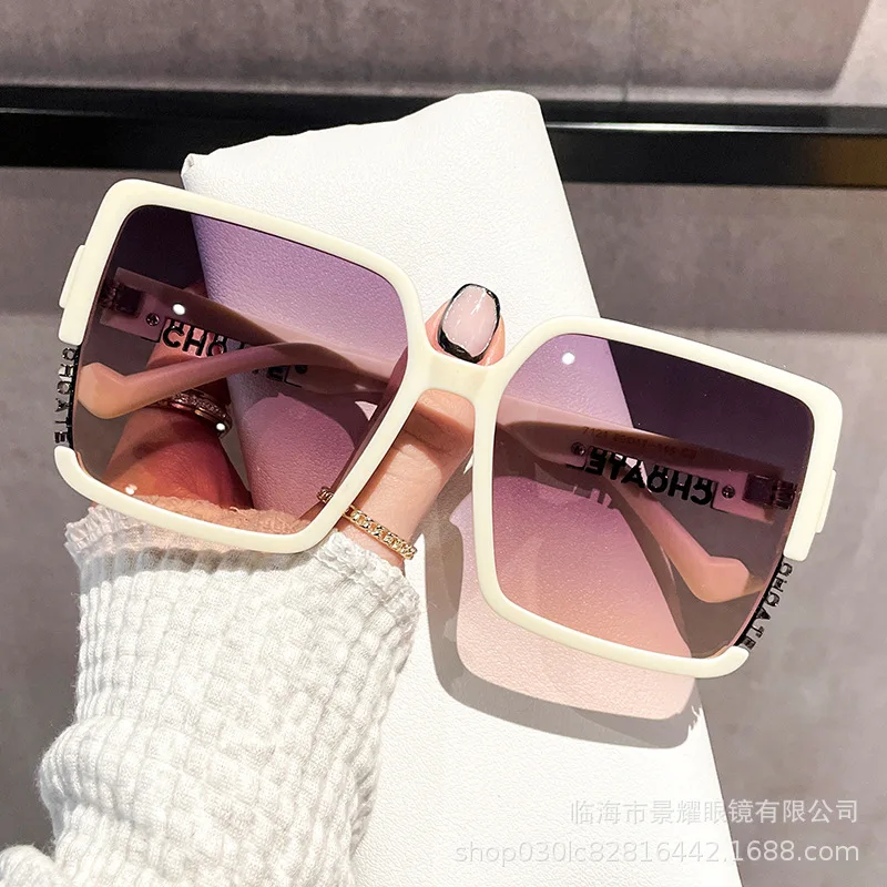 Vintage Oversize Square Sunglasses Luxury Brand Black Leopard Big Frame Sun Glasses Female Shades Coulos