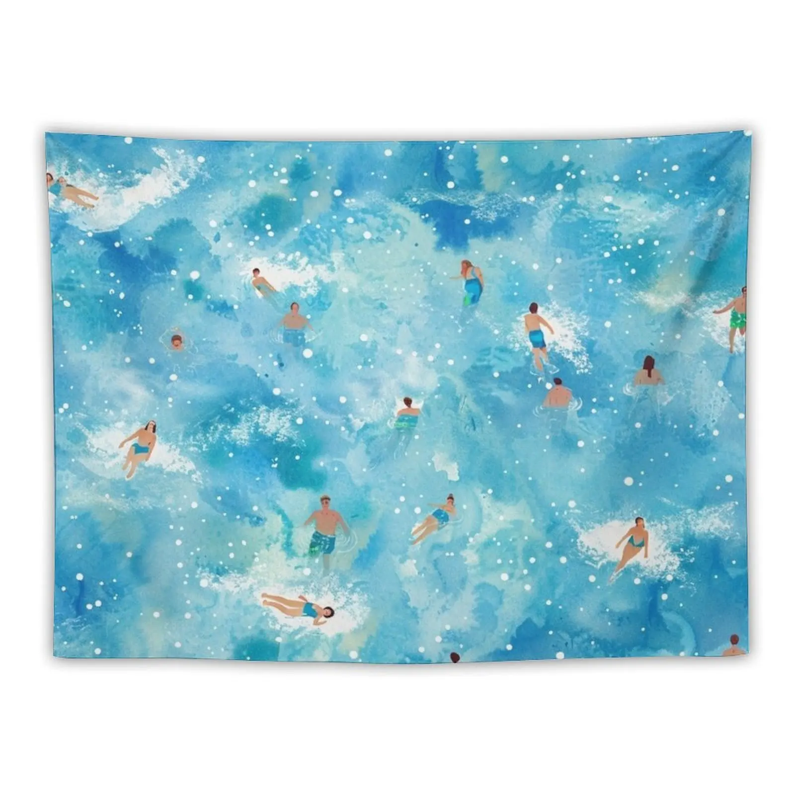 Иллюстрирует свежесть моря. Гобелен. Аксессуары для украшения дома. Настенный