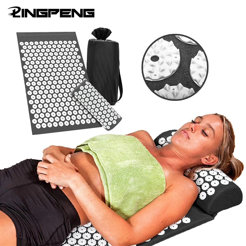 

Набор ковриков и подушек для акупрессуры, Круглый мат для расслабления шеи, поясницы, отлично подходит для расслабления мышц после занятий йогой