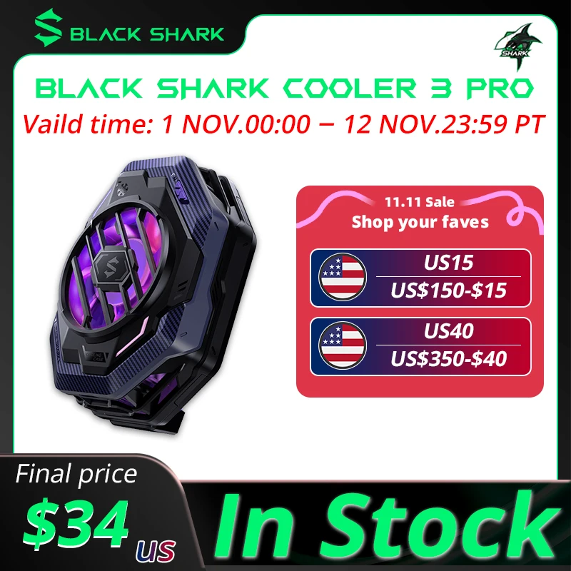 

Оригинальный кулер Black Shark Cooler 3 Pro, игровой кулер FunCooler 2 Pro, умный кулер FunCooler для телефона Iphone xiaomi black shark nubia lenovo