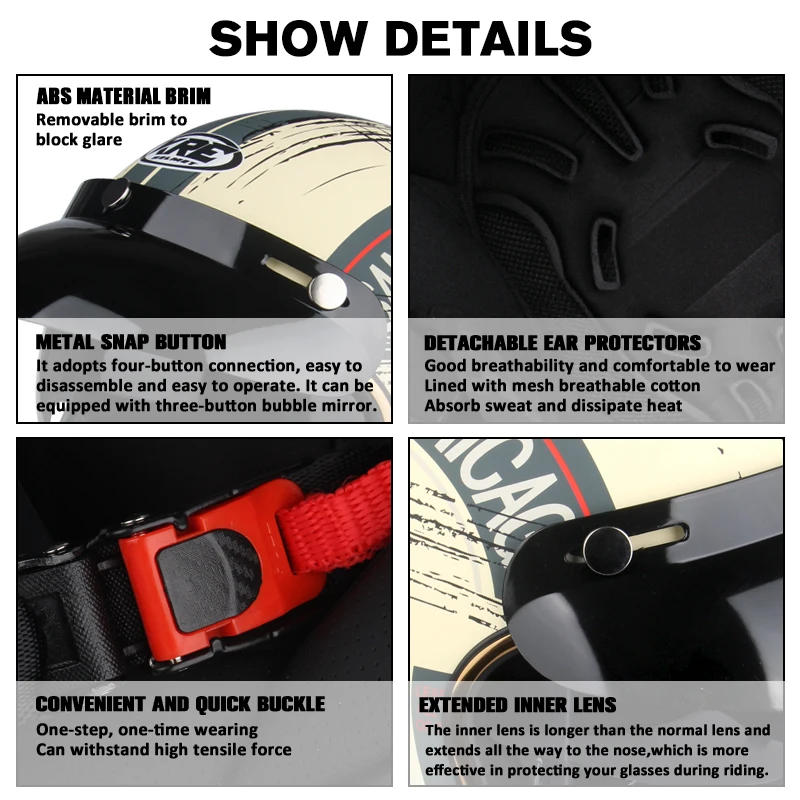 Сертификация в горошек новинка 2024 года хит продаж мотоциклетный шлем Chopper ретро