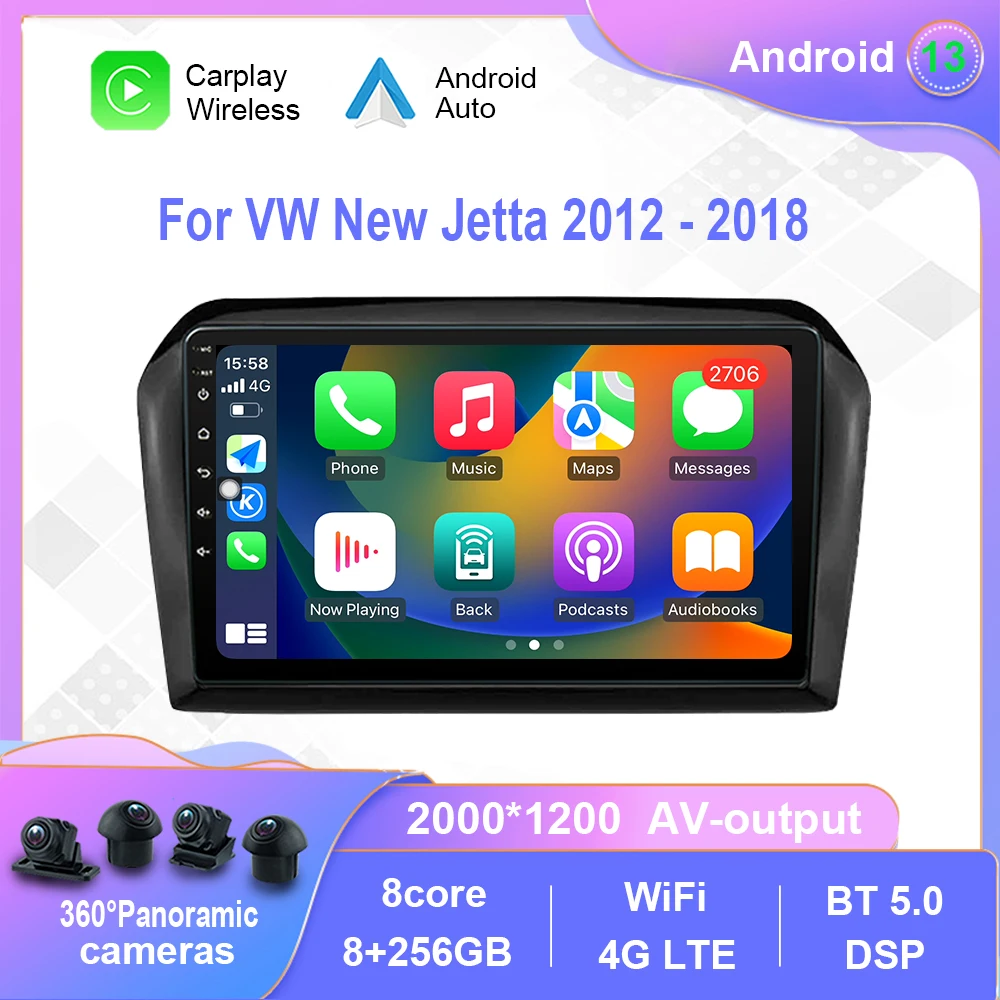 

Android 12.0 For Volkswagen VW New Jetta 2012-2018 Car Radio Multimedia Video Player Navigation stereo Carplay No 2din 2 din dvd