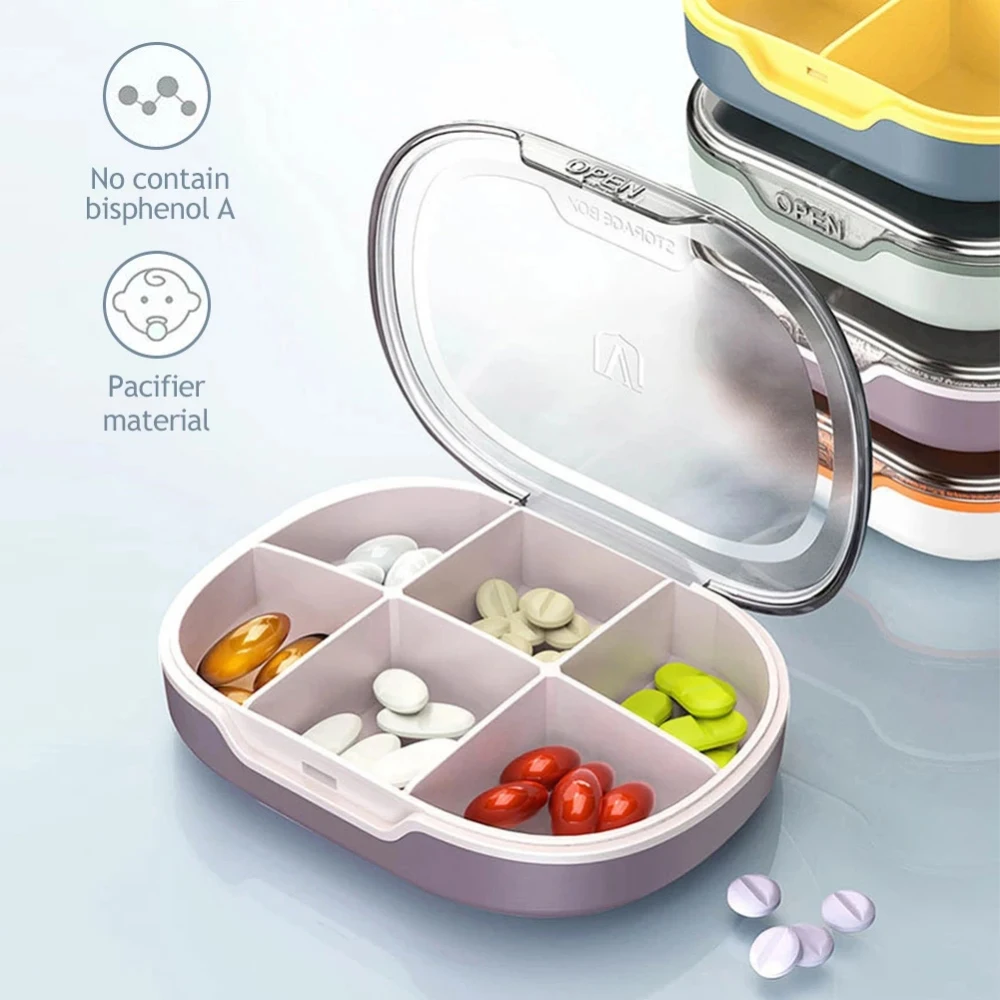 

Multifunctional Portable Tablet Storage Box Sealed Pill Dispenser Container Sub-package Travel Pill Dispenser Hot Storage 2023
