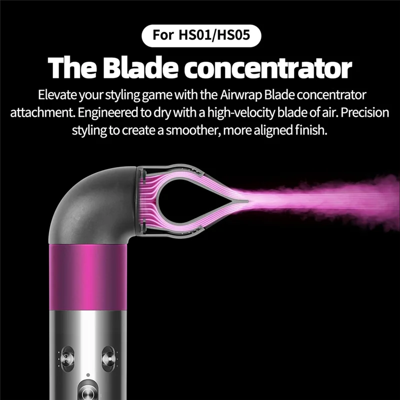 Фото A39M прецизионная насадка для укладки + цилиндрическая расческа для Dyson Airwrap HS05 HS01 насадка для щипцов для сушки и укладки №4