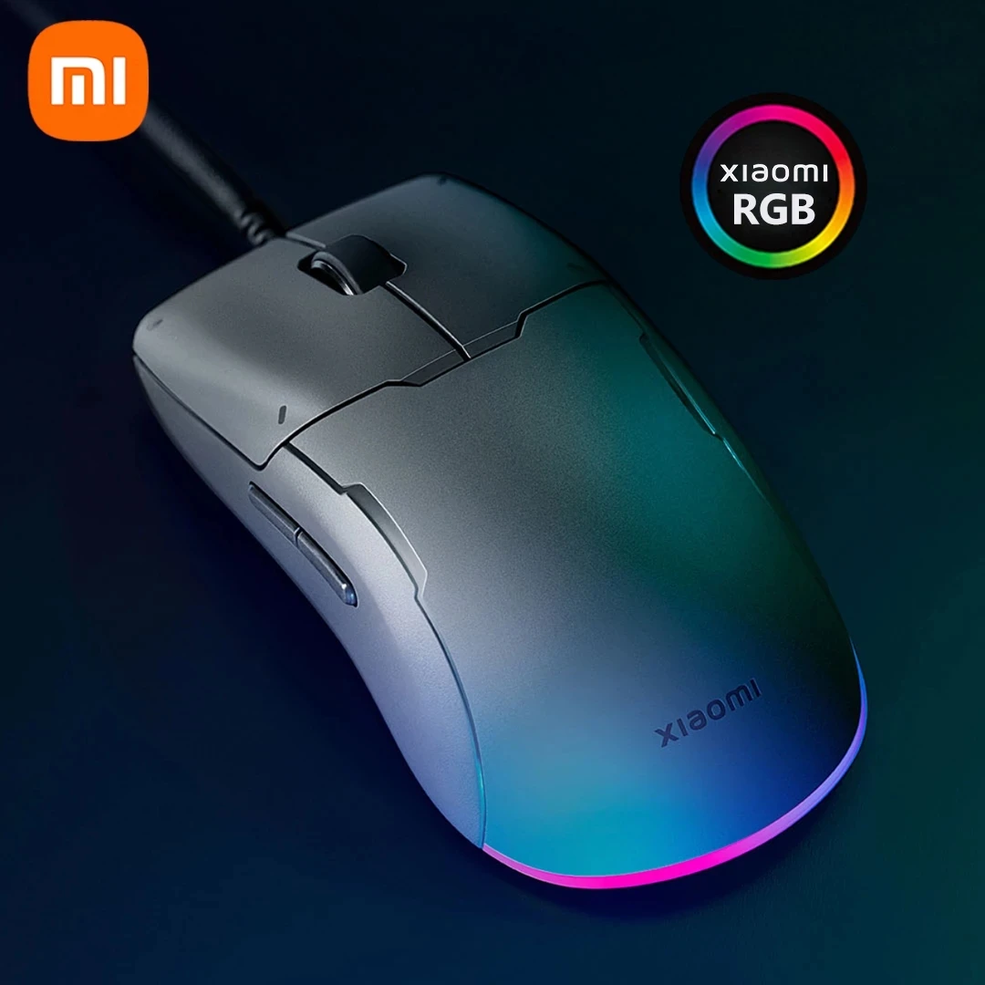Игровая мышь Xiaomi Lite с RGB-подсветкой 220 дюйма от 400 до 6200 DPI |