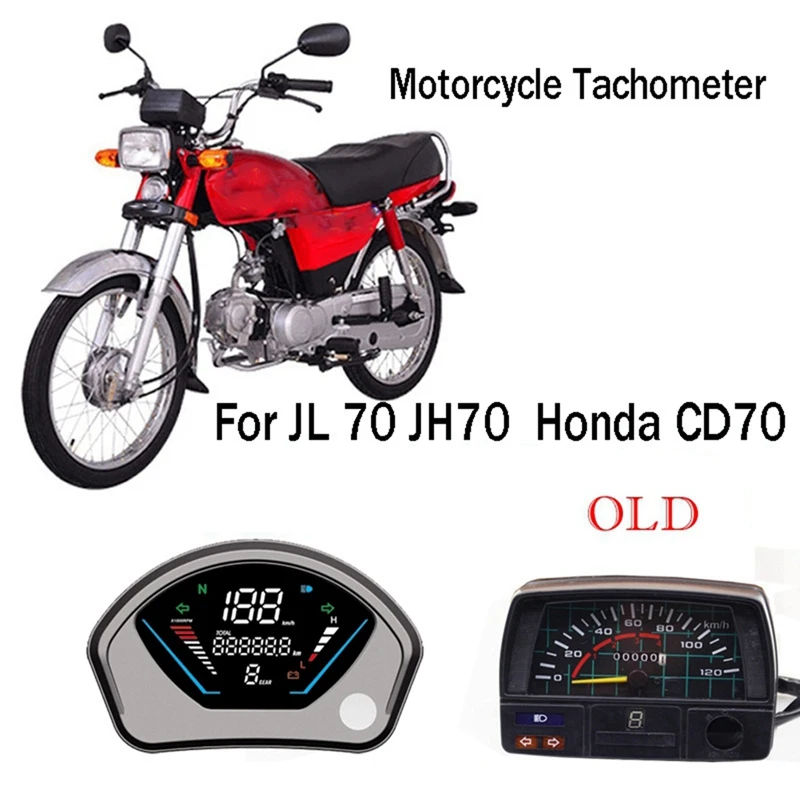 Мотоциклетный цифровой спидометр универсальная приборная панель для Honda CD70 Jialing