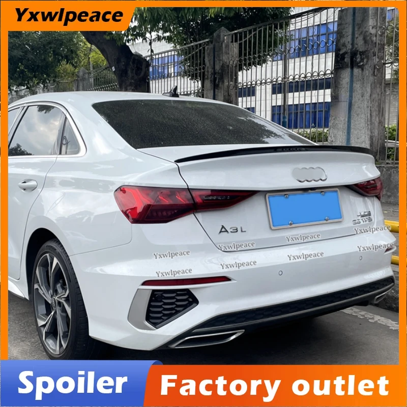 

Для Audi A3 S3 8Y седан спойлер 2021 2022 2023 ABS пластик S стиль задний багажник губа крыло Корпус Комплект Аксессуары