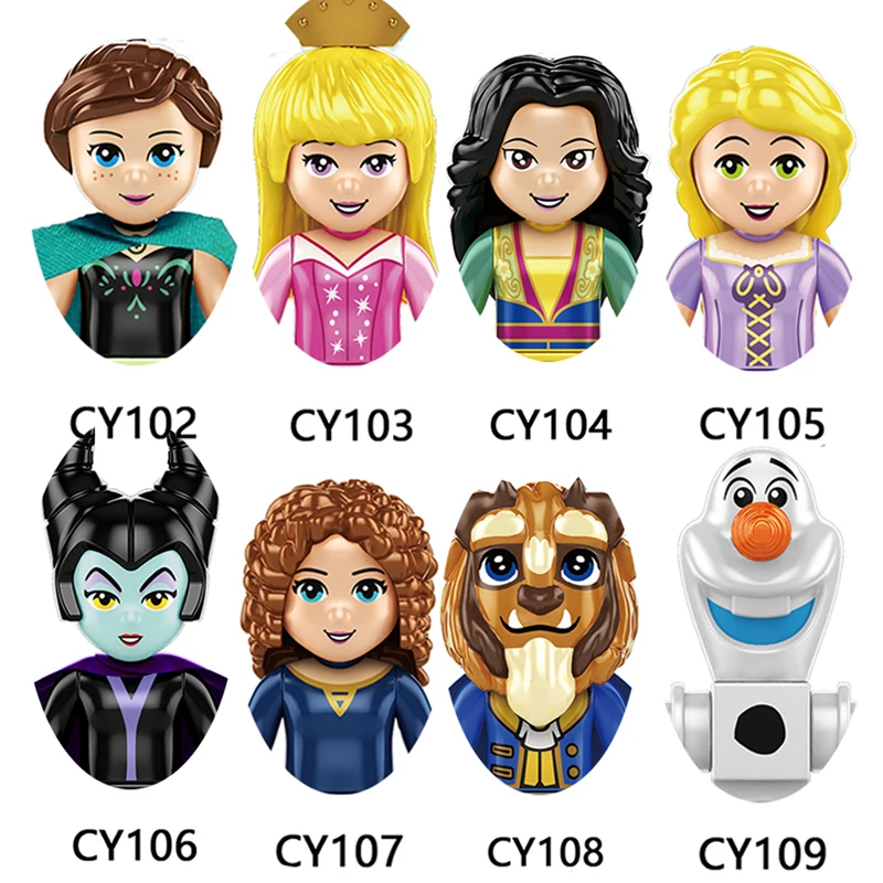 

Disney Princess Series Building Blocks Frozen Anime Figure Elsa Anna Melinda Minifigure Puzzle Child Toy Birthday Festival Gift