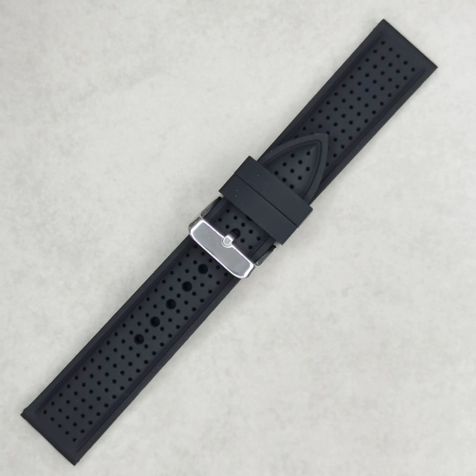 Suitable For Samsung Huawei Seiko 20mm 22mm 24mm Breathable Waterproof Sports Silicone Watch Strap Bracelet Waterpoof