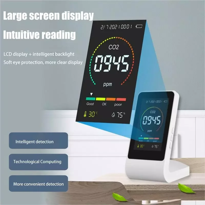 

Dioxide Detector Air Quality Monitor Digital Fast Measurement Temperature Humidity Monitor Sensor Tester