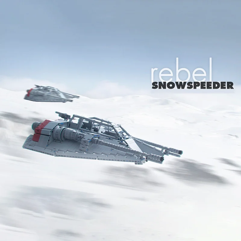 Фото 2191 деталь MOC Star Battle Rebel Snowspeeder, модель из строительных блоков, рождественские подарки, архитектурное искусство, рукоделие, сборка своими руками, 3D-креатив. №4