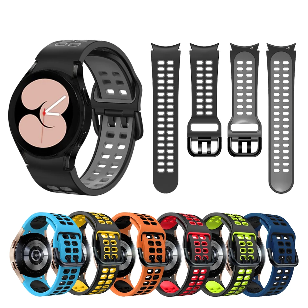 Silicone strap for Samsung Galaxy Watch5 40mm 44mm /Watch5 Pro 45mm strap Correa Bracelet for Galaxy Watch 4 40mm 44mm strap