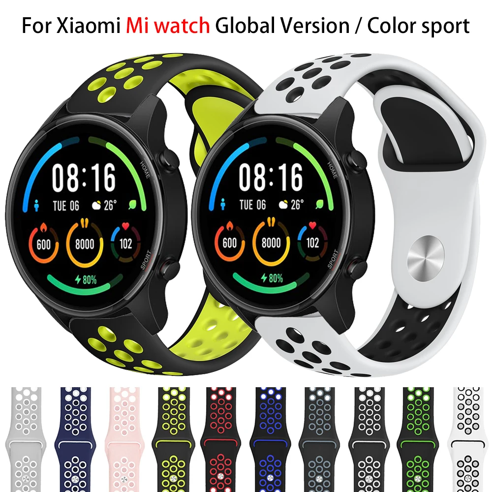 

Breathable Silicone Strap For Xiaomi Mi Watch S1/S1 Active Smart Watch Quick Release Band Sport Belts For Mi Watch Color 2 22MM