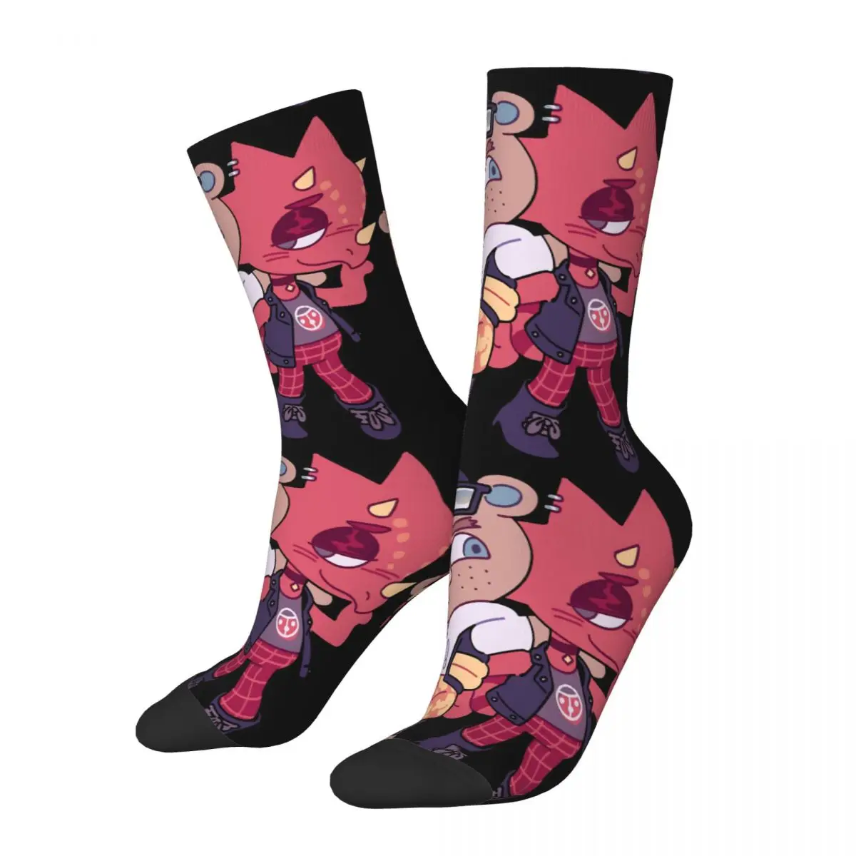 

Funny Crazy compression Sock for Men Flick And CJ Hip Hop Harajuku Animal Crossing New Horizons Happy Seamless Boys Crew Sock