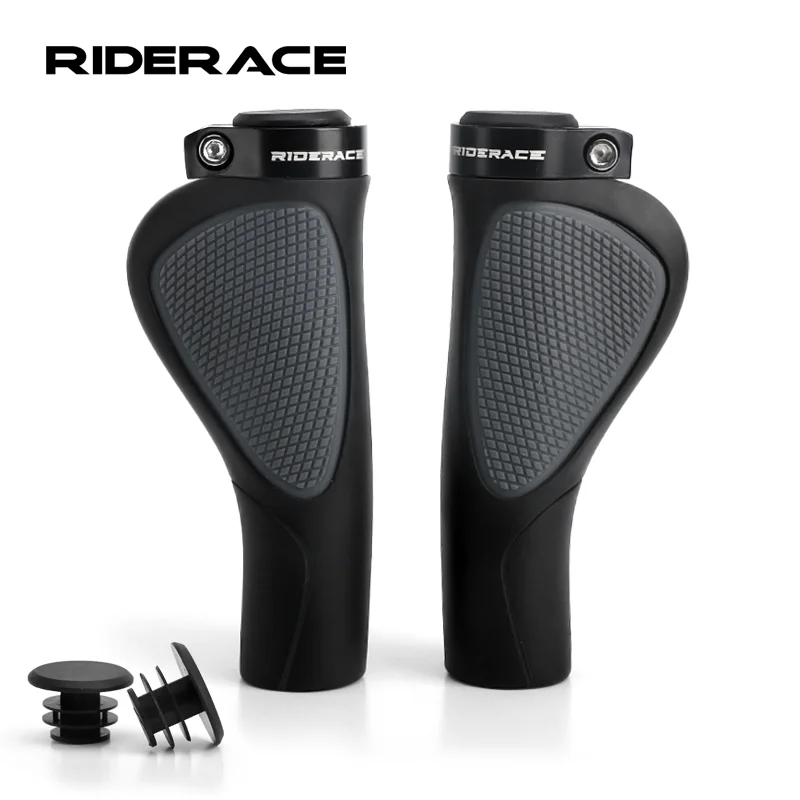 

Bike Handlebar Cover Integrated Lock-on Ends Anti-Slip Shock Absorption Durable Mountain Bicycle Grips Ergonomic Rubber Casing