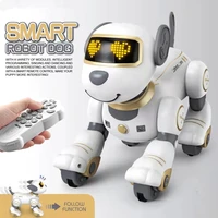 xingyuchuanqi dolby electronic animal pets rc robot dog smart follow voice remote control music song toy for kids birthday gift