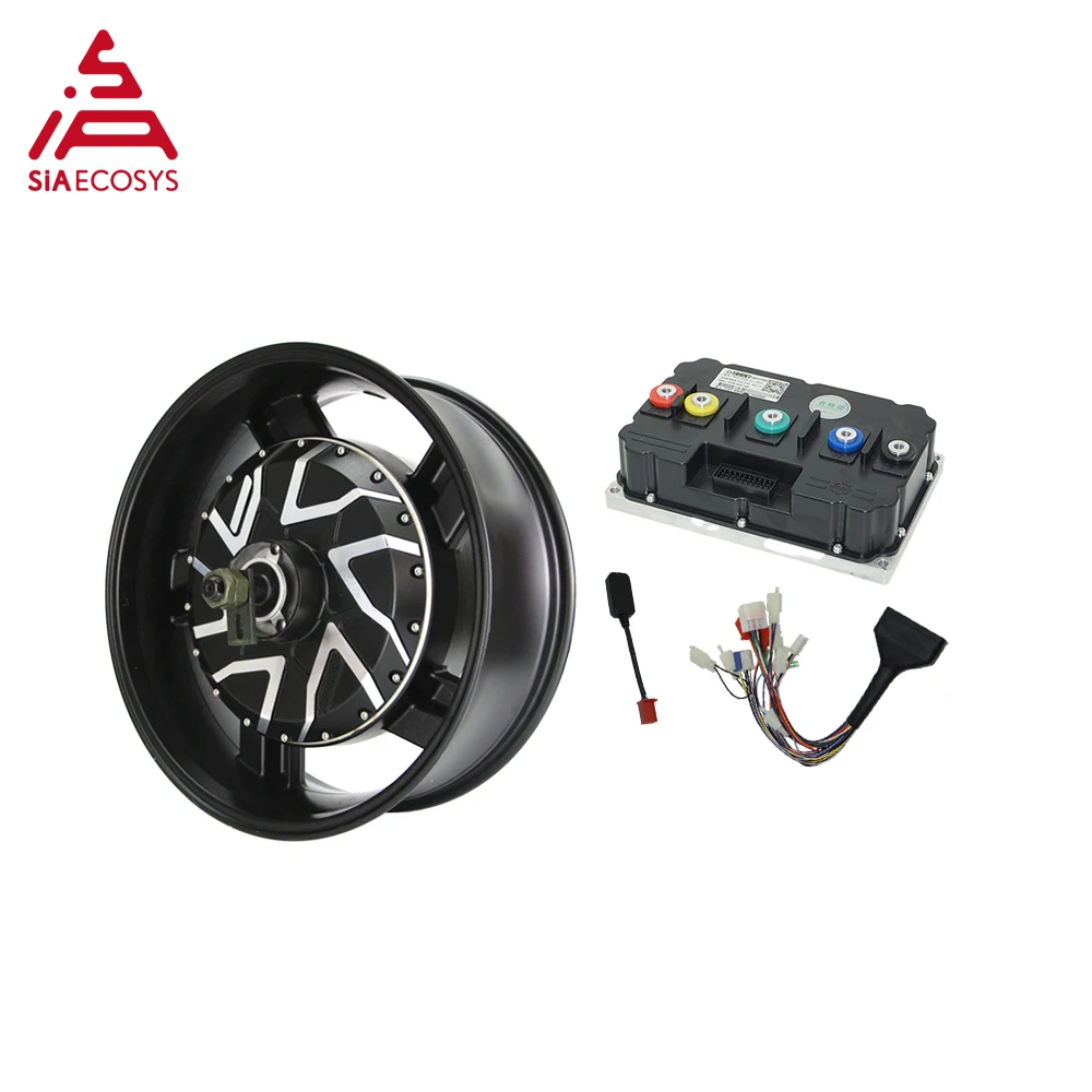 

SiAECOSYS 17X6.0inch 70H 12000W V4 96V 157kph Hub Motor with ND721800/ND961800 Controller Powertrain Kits for High Power Electri