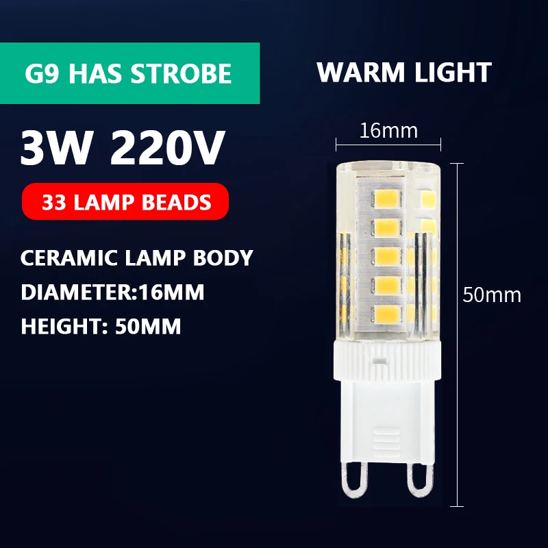 

G9 Spotlight LED Bulb 5W 7W 9W 12W 15W 110V 220V SMD2835 LED Chandelier Light Replace Halogen Lamp Chandelier Spotlight Lighting
