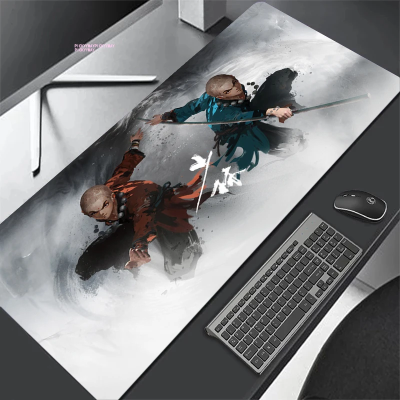 

Gaming MousePad Chinese Martial Rubber Mousepads Desk Mat Non-slip Keyboard Pad Large Carpet Computer Table For Xl Ped Mauspad
