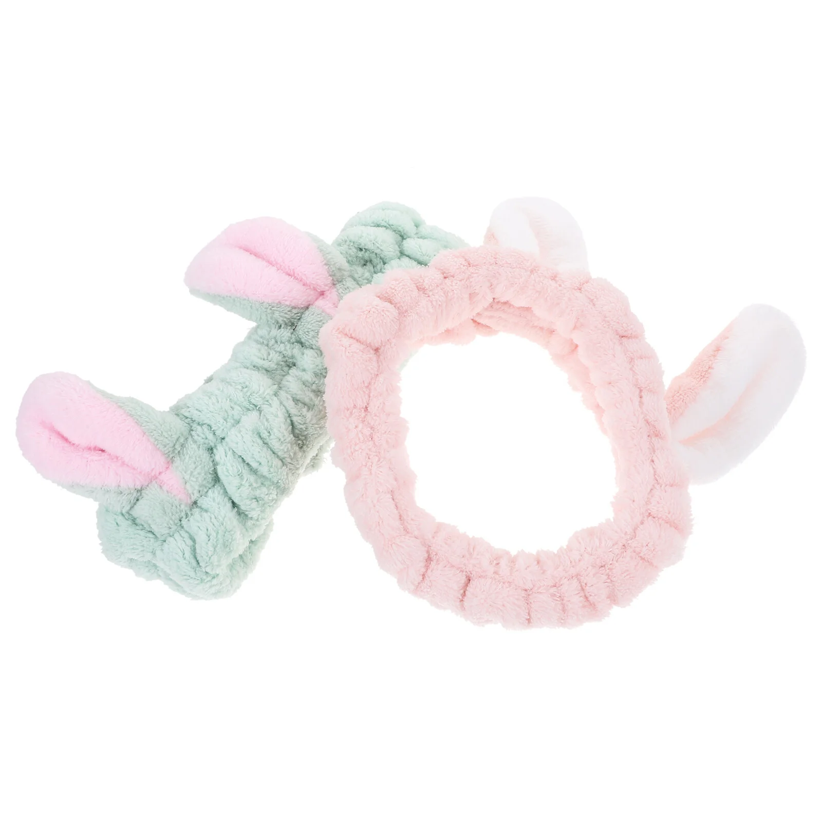 

2 Pcs Accessories Spa Hair Band Head Wrap Washing Face Bath Towel Women Headbands Makeup Rabbit Ear Fabric Miss