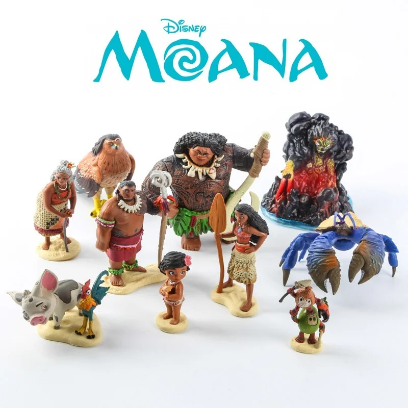 

Disney Ocean Moana Princess Toy Doll Doll Spotted Pig Maui Chicken Ornament Hand-made Home Decoration Children's Birthday Gift