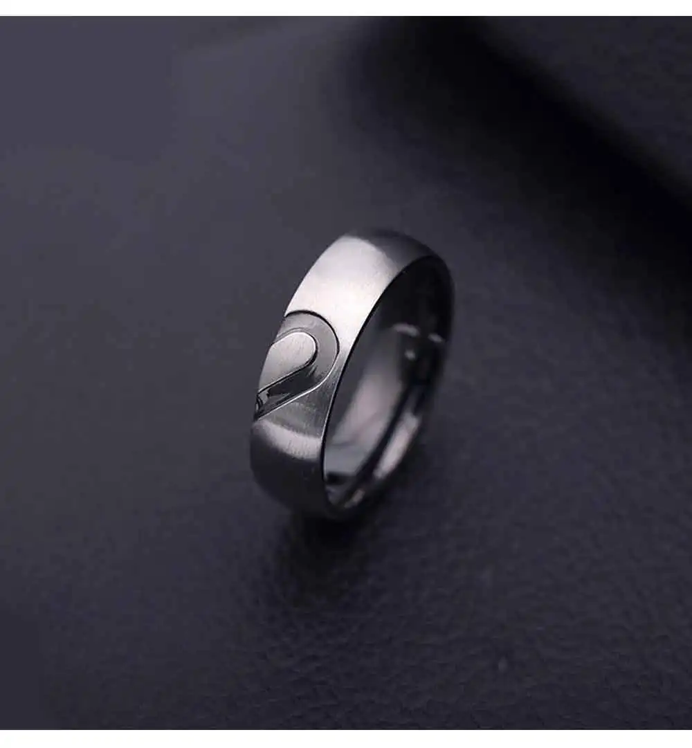 Винтажное чёрное кольцо из нержавеющей стали