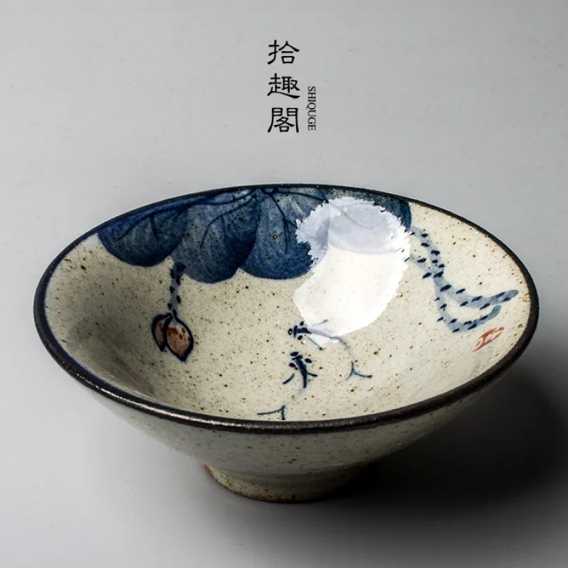 

Керамическая антикварная чайная чашка Цзиндэчжэнь, чашка ручной работы кунг-фу, чашка бамбукового типа, китайский синий и белый цветок, чай...