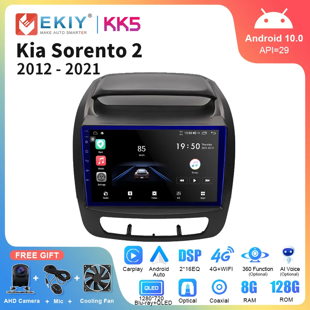 

EKIY KK5 Car Radio For Kia Sorento 2012-2021 Android 10 Stereo Multimedia GPS Navigation DSP Carplay Autoradio Head Unit No DVD