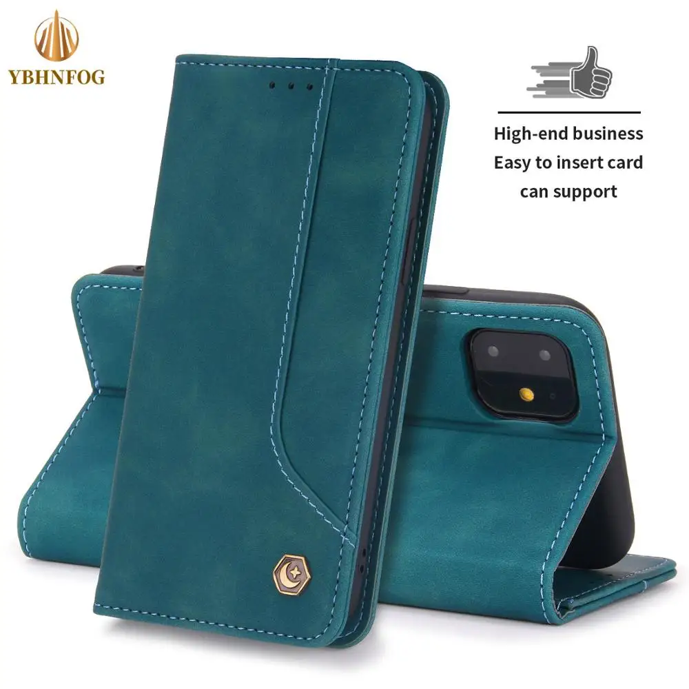 Retro Magnetic Leather Flip Case For iPhone 14 13 12 Mini 11