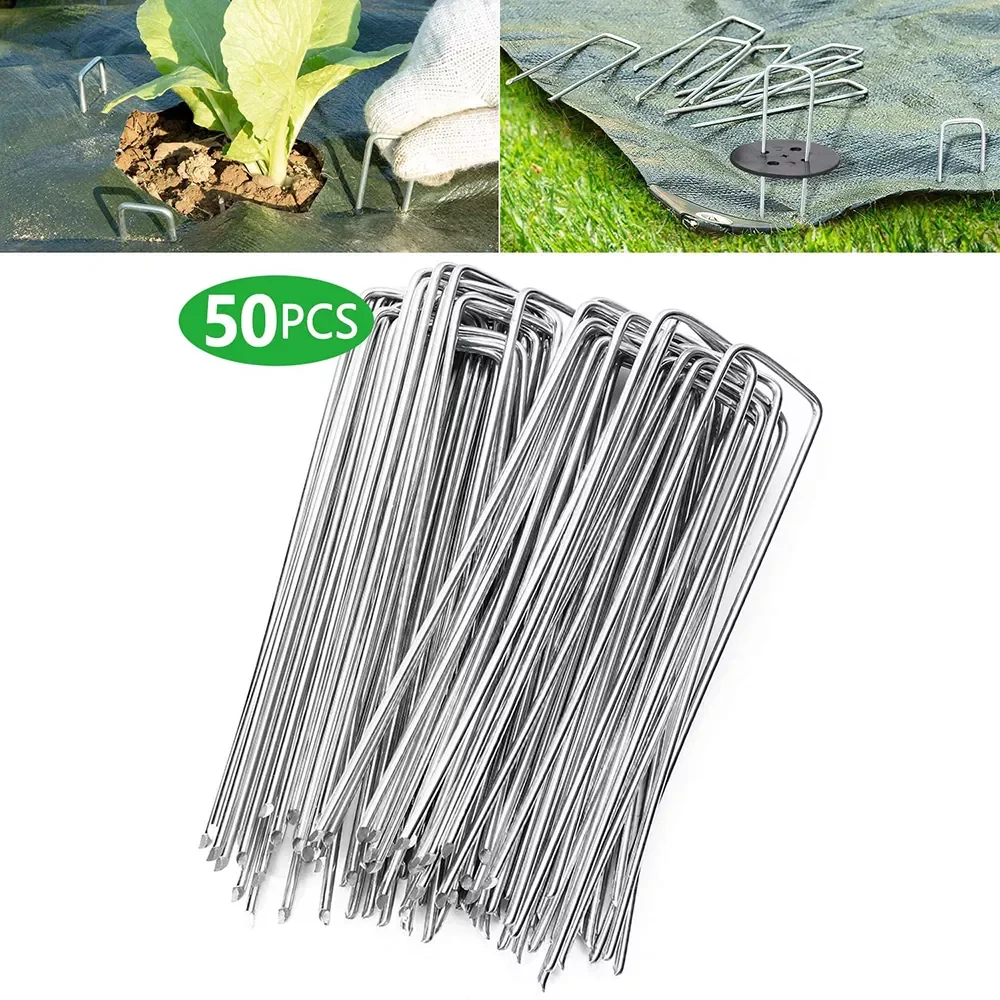 

Artificial Grass Turf U Pins Metal Galvanised Pegs Staple Garden Hot-Dip Galvanizing Gardening Accessories