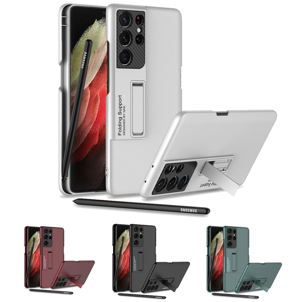

Original Protective Shell With Phone Holder for Samsung S21 S22 S22 Ultra S22 Plus Anti-fall with Touch-Screen pen for S21 Ultra