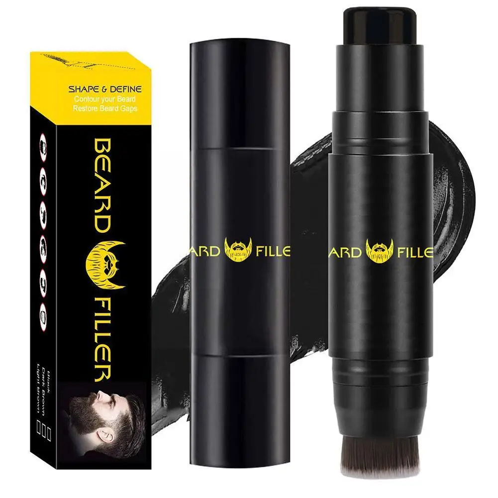 

1pc Double-ended Beard Filler Pen Waterproof Sweatproof Beard Filling Natural Beard Shaping Tool Mustache Repair Pencil For C4I8