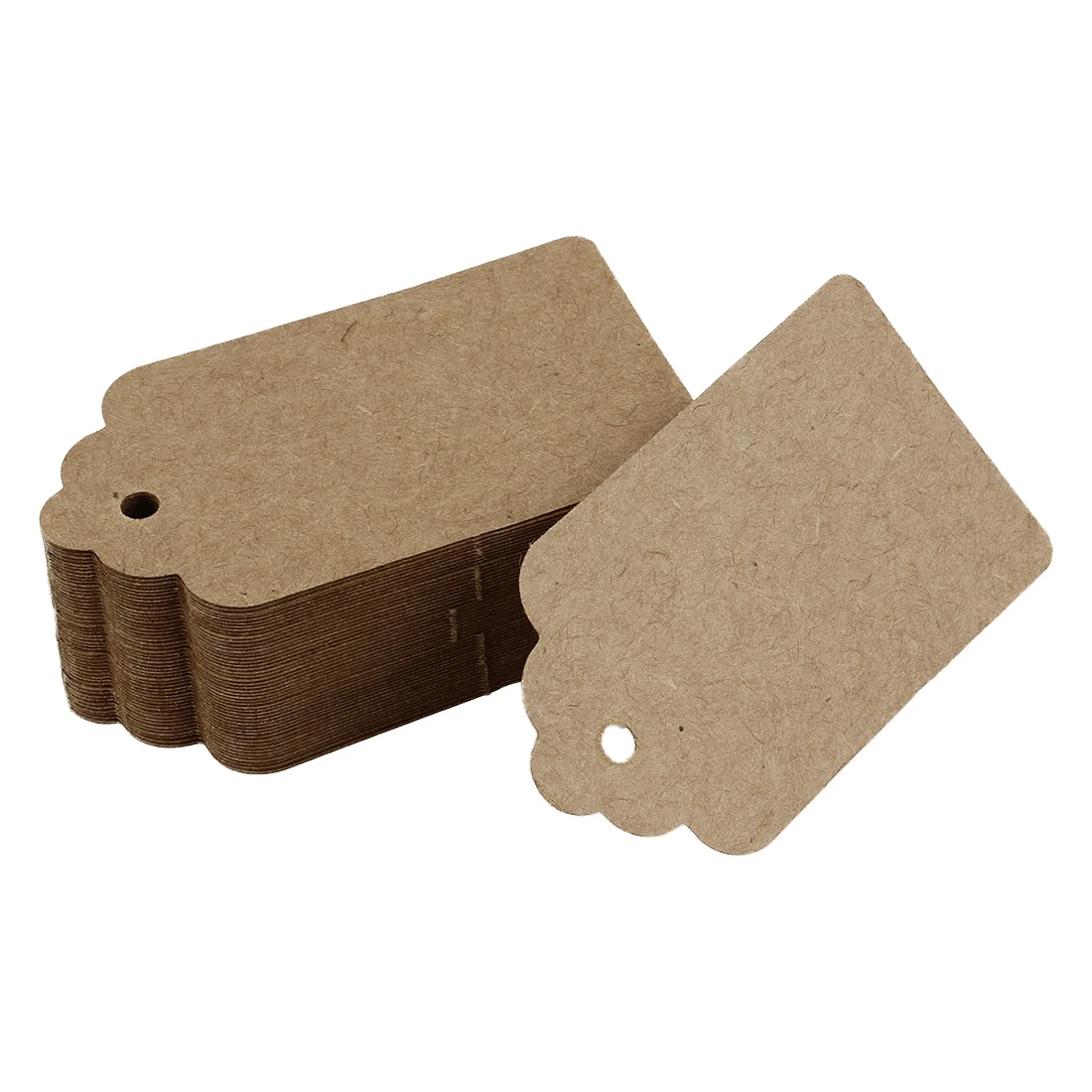 

Pack 50 Rustic 40mmx70mm Scalloped Kraft Paper Card,Blank Brown Tag,DIY Tag,Luggage Tag,Price Label - Small (50)