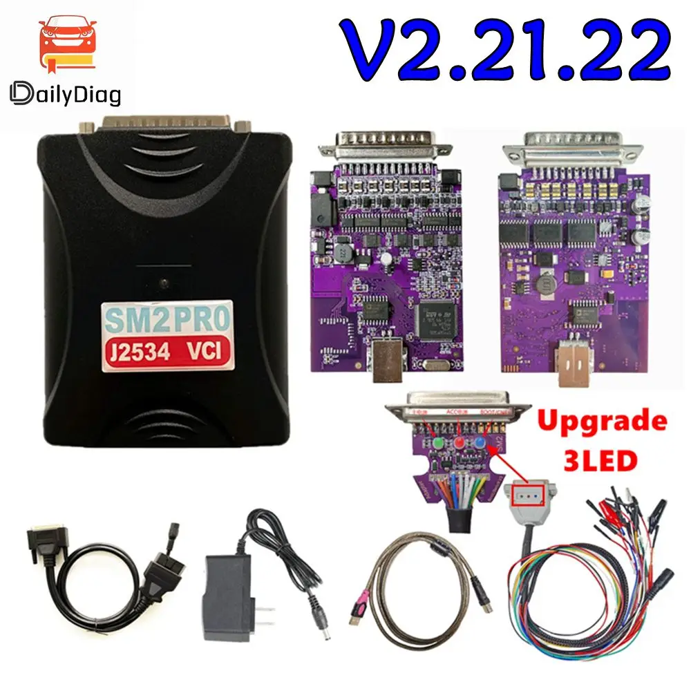 

SM2 Pro J2534 VCI Firmware V2.21.22 Tool 67 in 1 Modules Modoles Support 12V/24V