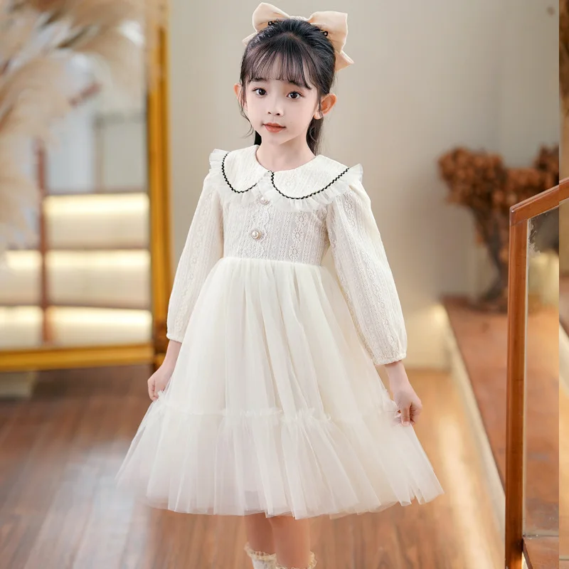 Хлопковое платье в китайском стиле для девочек весенне-осенний Детский костюм