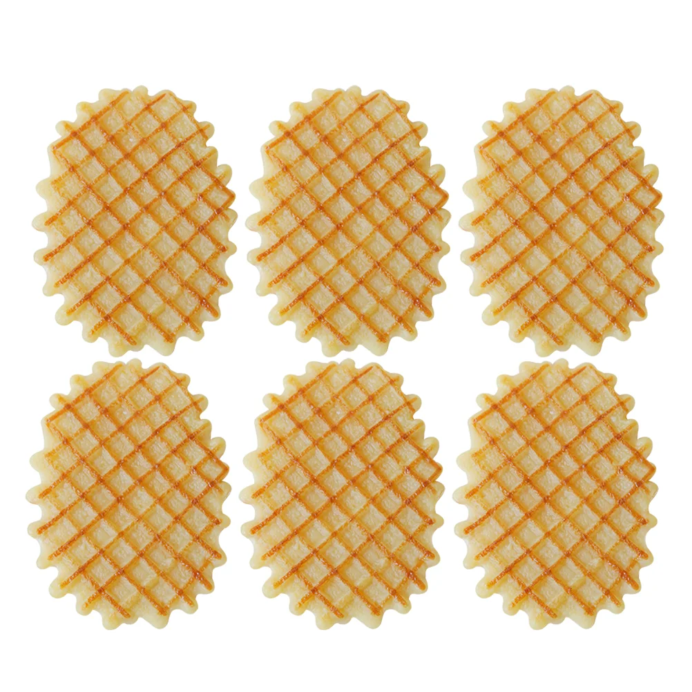 Модель вафельного печенья искусственная еда имитация из ПВХ 6 шт.