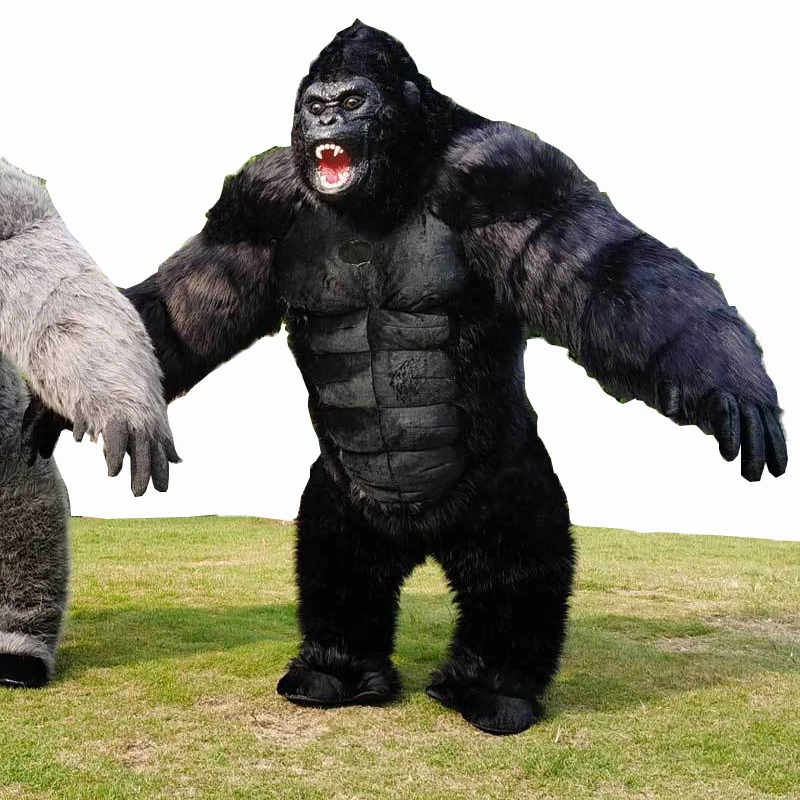 Надувной костюм Gorilla King Kong для косплея плюшевый пушистый талисман в виде