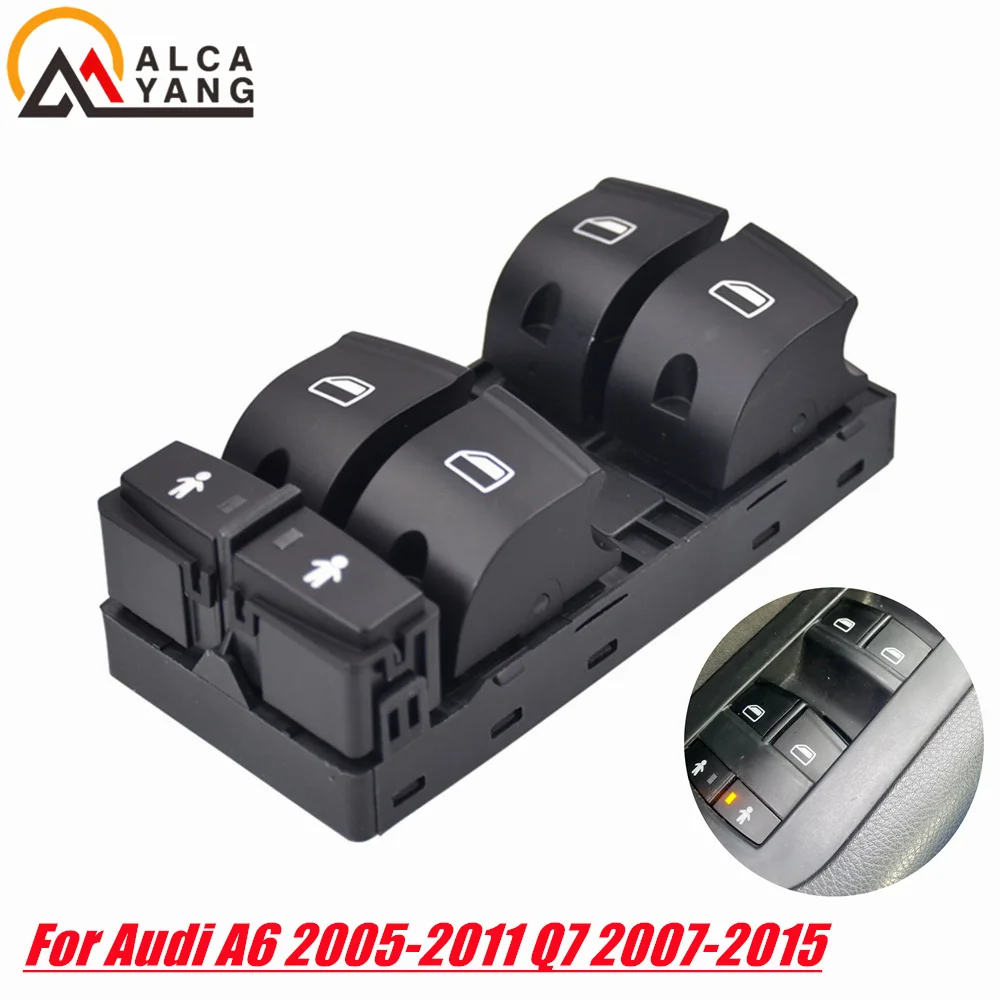 

Передний левый электрический стеклоподъемник для Audi A6 Quattro Q7 S6 2007-2015, кнопка управления переключателем регулятора, автомобильные аксессуары 4F0959851G