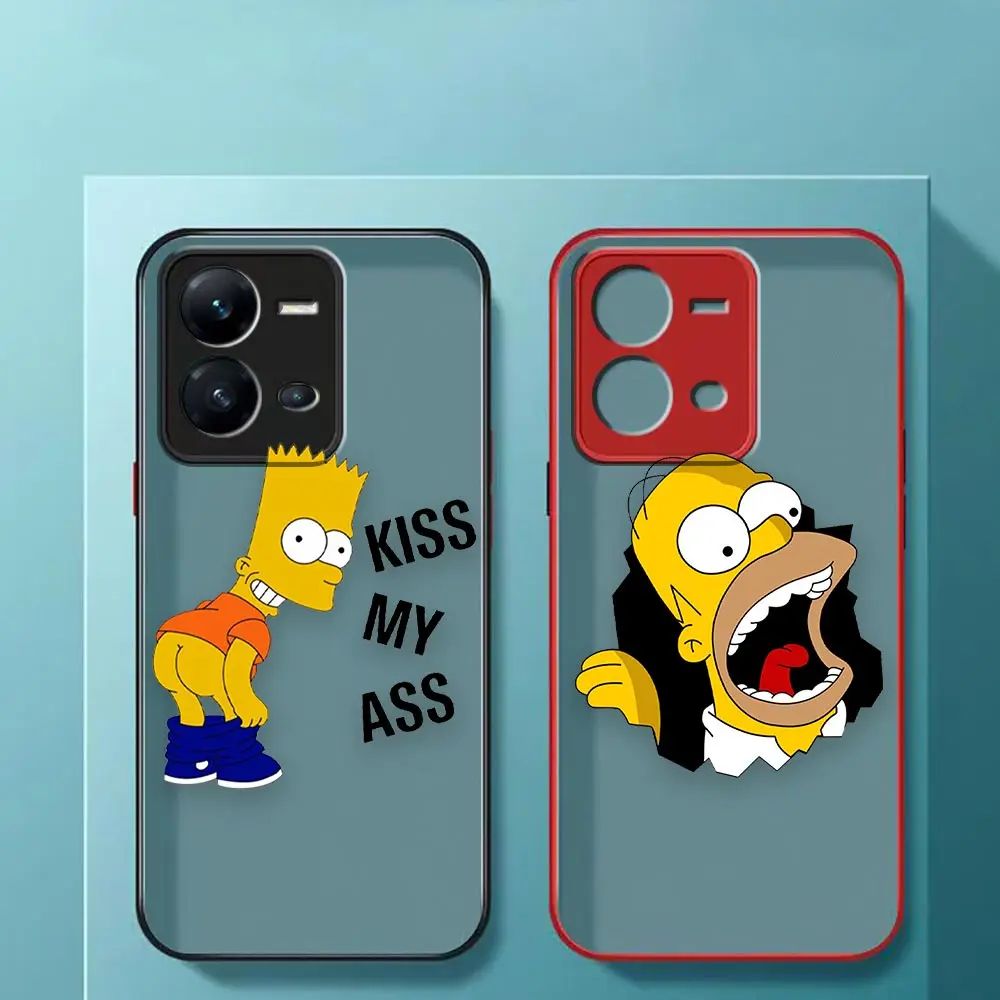 

Matte Case Funda Coque For VIVO V25 23E 21E 21 20 19 17 15 11 11I 5 SE S9 6 5 1 PRO PLUS 5GCase Capa Para Cover Funny S-Simpsons