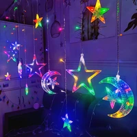 led christmas lights garland fairy lights string star lamp outdoor curtain decor for party holiday wedding new year decoration