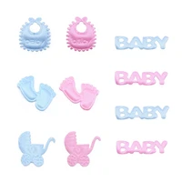 100pcs blue pink baby shower table confetti kids birthday party footprint pacifier sprinkles baby shower boy girl decoration